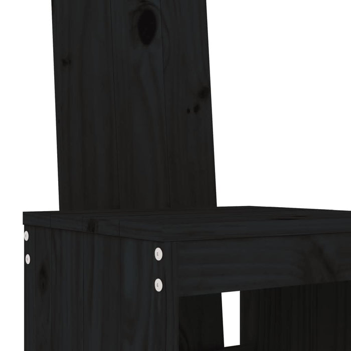 Scaune de bar, 2 buc., negru, 40x42x120 cm, lemn masiv de pin - WALTI WALTI