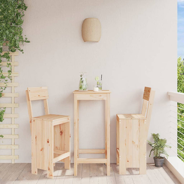 Taburete de bar, 2 buc., 40x48,5x115,5 cm, lemn masiv de pin - WALTI WALTI