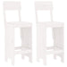Taburete de bar, 2 buc., alb, 40x48,5x115,5 cm, lemn masiv pin - WALTI WALTI