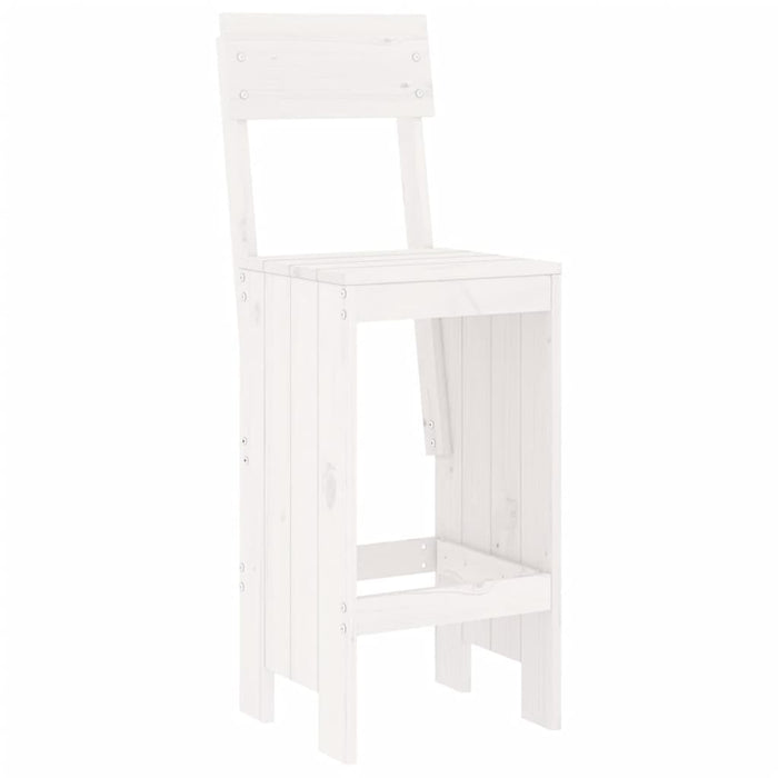 Taburete de bar, 2 buc., alb, 40x48,5x115,5 cm, lemn masiv pin - WALTI WALTI
