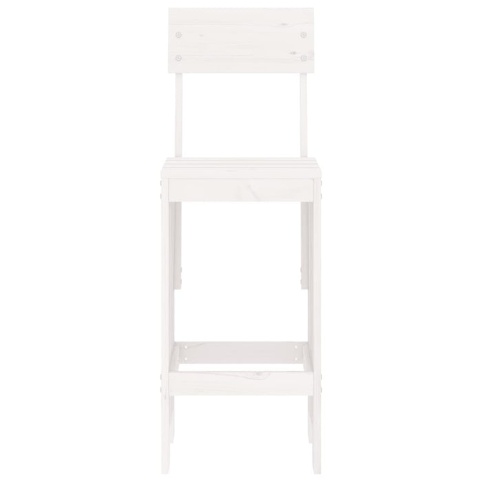 Taburete de bar, 2 buc., alb, 40x48,5x115,5 cm, lemn masiv pin - WALTI WALTI