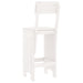 Taburete de bar, 2 buc., alb, 40x48,5x115,5 cm, lemn masiv pin - WALTI WALTI