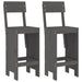 Taburete de bar, 2 buc., gri, 40x48,5x115,5 cm, lemn masiv pin - WALTI WALTI