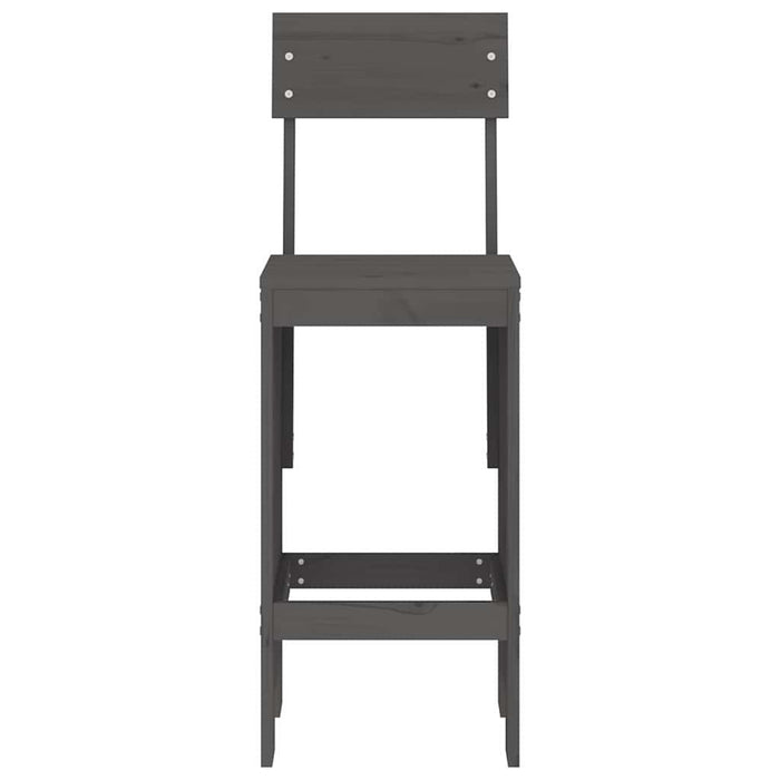 Taburete de bar, 2 buc., gri, 40x48,5x115,5 cm, lemn masiv pin - WALTI WALTI