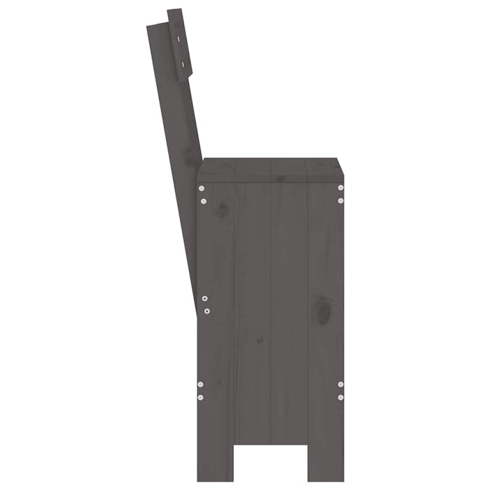 Taburete de bar, 2 buc., gri, 40x48,5x115,5 cm, lemn masiv pin - WALTI WALTI