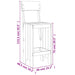 Taburete de bar, 2 buc., gri, 40x48,5x115,5 cm, lemn masiv pin - WALTI WALTI
