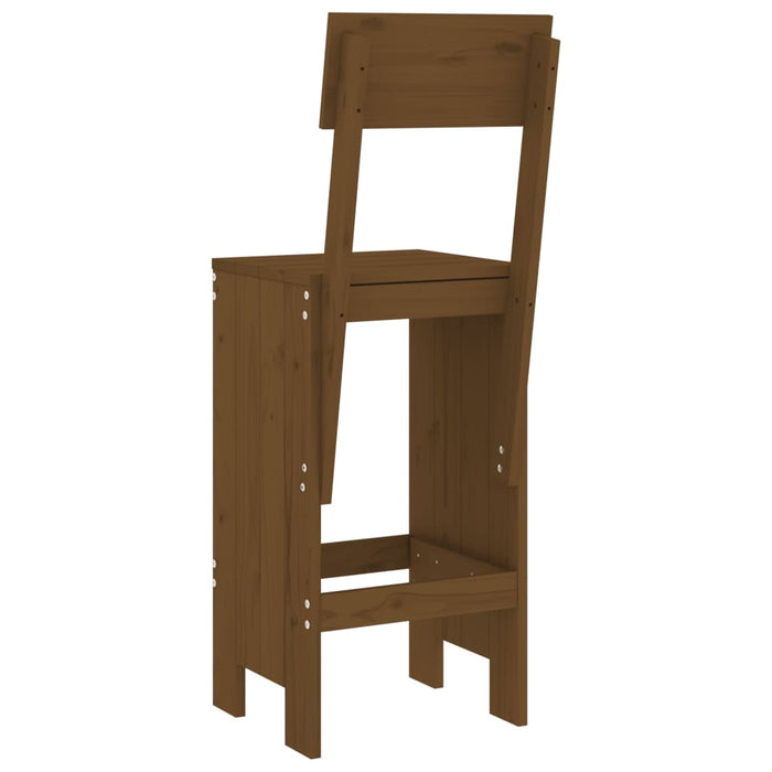 Taburete bar 2 buc. maro miere 40x48,5x115,5 cm lemn masiv pin - WALTI WALTI