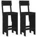 Taburete de bar, 2 buc., negru, 40x48,5x115,5 cm lemn masiv pin - WALTI WALTI
