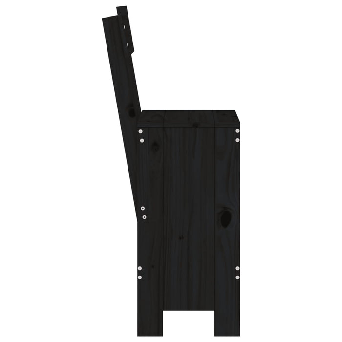 Taburete de bar, 2 buc., negru, 40x48,5x115,5 cm lemn masiv pin - WALTI WALTI
