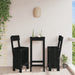 Taburete de bar, 2 buc., negru, 40x48,5x115,5 cm lemn masiv pin - WALTI WALTI