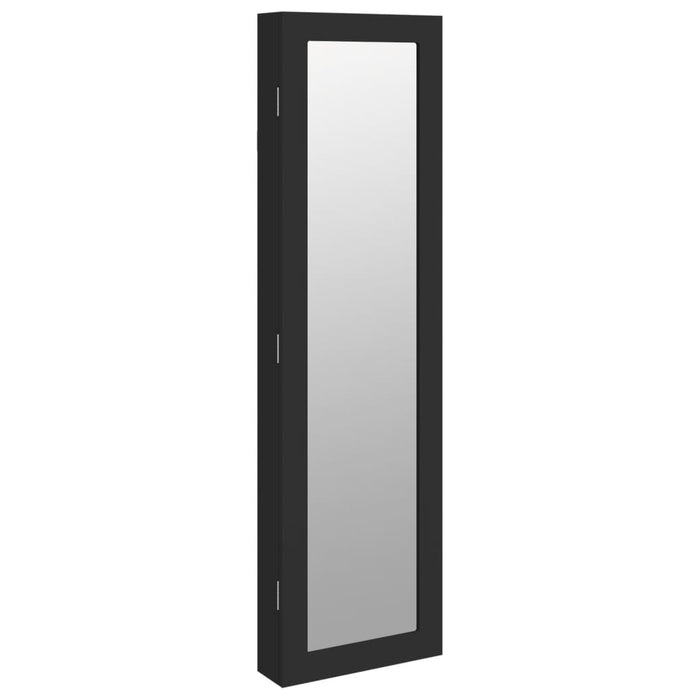 Dulap de bijuterii cu oglindă de perete, negru, 30x8,5x106 cm - WALTI WALTI