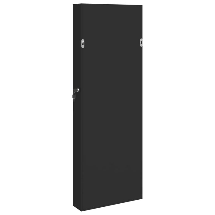Dulap de bijuterii cu oglindă de perete, negru, 37,5x10x106 cm WALTI