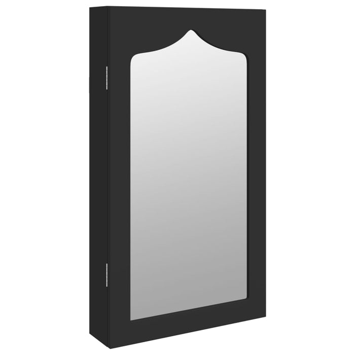 Dulap de bijuterii cu oglindă de perete, negru, 37,5x10x67 cm - WALTI WALTI