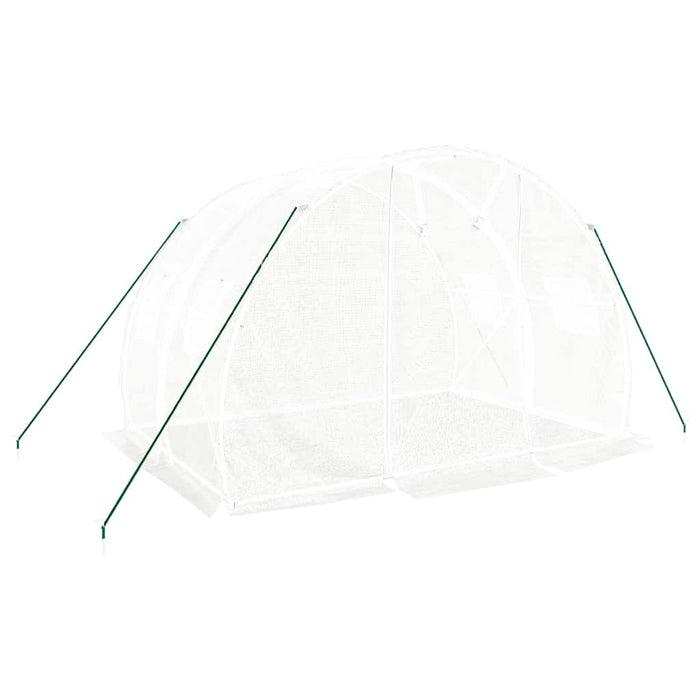 Seră cu un cadru din oțel, alb, 6 m², 3x2x2 m - WALTI WALTI