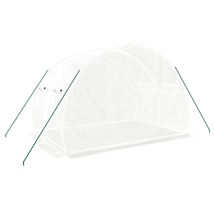 Seră cu un cadru din oțel, alb, 6 m², 3x2x2 m - WALTI WALTI
