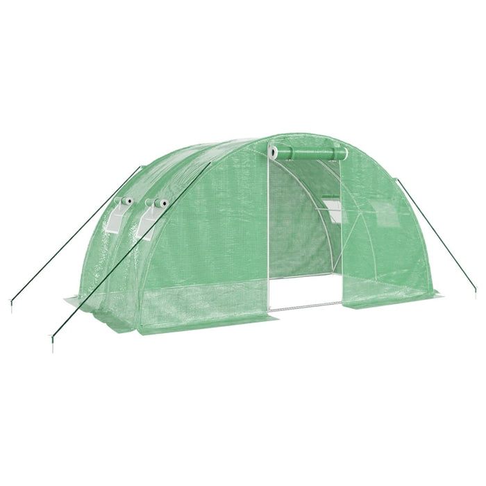 Seră cu cadru din oțel, verde, 8 m², 4x2x2 m - WALTI WALTI