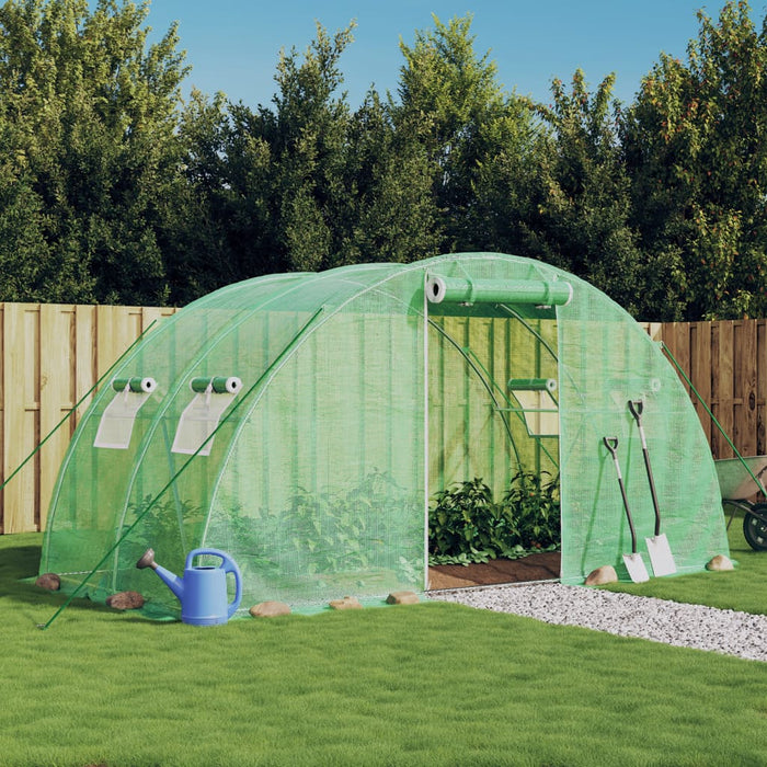 Seră cu cadru din oțel, verde, 8 m², 4x2x2 m - WALTI WALTI