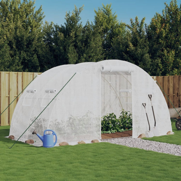 Seră cu cadru din oțel, alb, 8 m², 4x2x2 m - WALTI WALTI