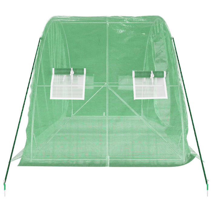 Seră cu cadru din oțel, verde, 10 m², 5x2x2,3 m - WALTI WALTI