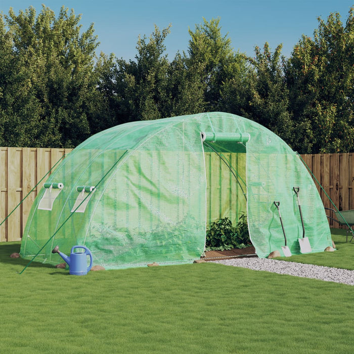 Seră cu cadru din oțel, verde, 10 m², 5x2x2,3 m - WALTI WALTI
