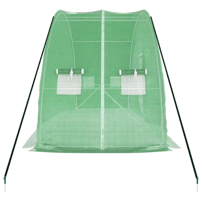 Seră cu cadru din oțel, verde, 12 m², 6x2x2,85 m - WALTI WALTI