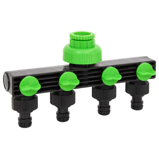 Adaptor pentru robinet 4 căi verde/negru 19,5x6x11 cm ABS și PP - WALTI WALTI