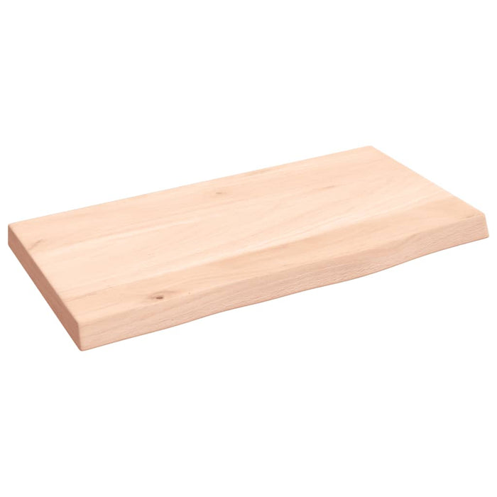 Poliță de perete, 40x20x2 cm, lemn masiv de stejar netratat WALTI