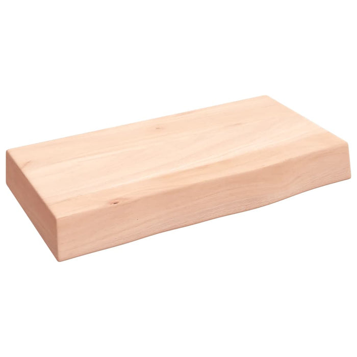 Poliță de perete, 40x20x6 cm, lemn masiv de stejar netratat - WALTI WALTI