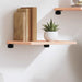 Poliță de perete, 40x40x2 cm, lemn masiv de stejar netratat - WALTI WALTI