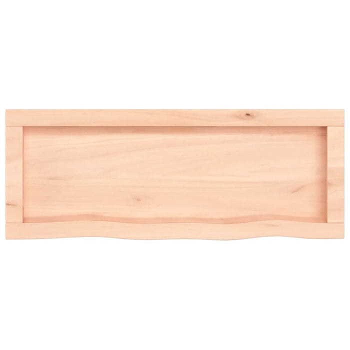 Poliță de perete, 80x30x(2-6) cm, lemn masiv de stejar netratat - WALTI WALTI