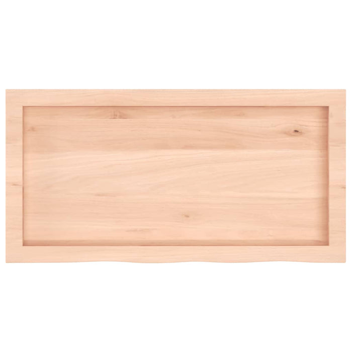 Poliță de perete, 80x40x(2-4) cm, lemn masiv de stejar netratat - WALTI WALTI