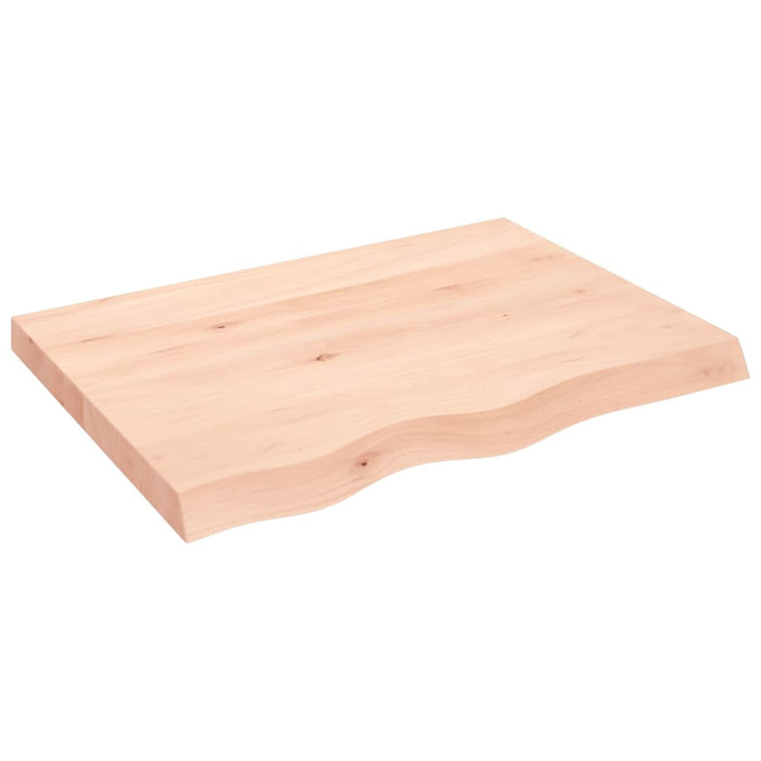 Poliță de perete, 80x60x(2-6) cm, lemn masiv de stejar netratat - WALTI WALTI