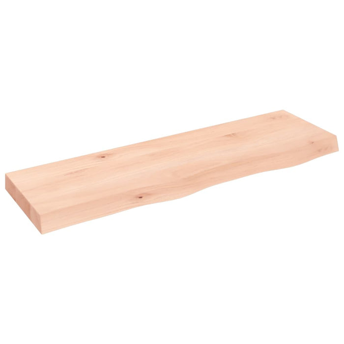 Poliță de perete, 100x30x(2-6)cm, lemn masiv de stejar netratat WALTI