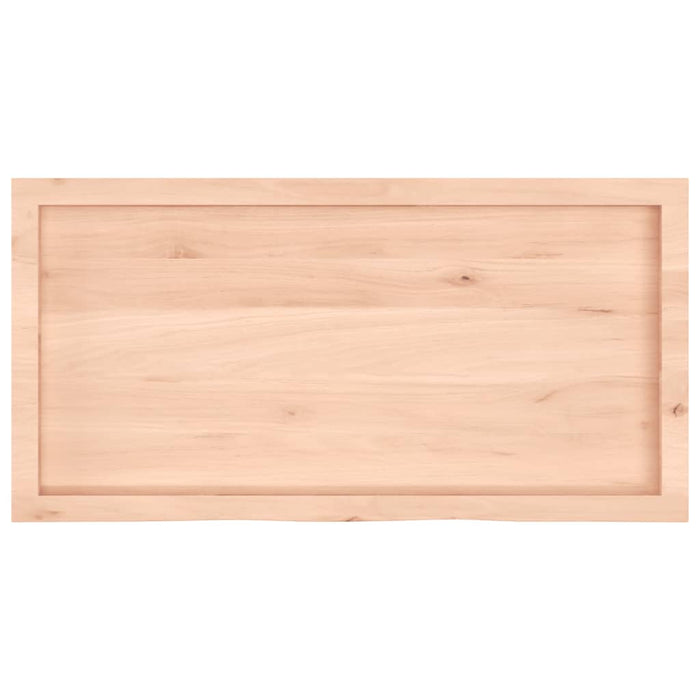 Poliță de perete, 100x50x(2-6)cm, lemn masiv de stejar netratat - WALTI WALTI