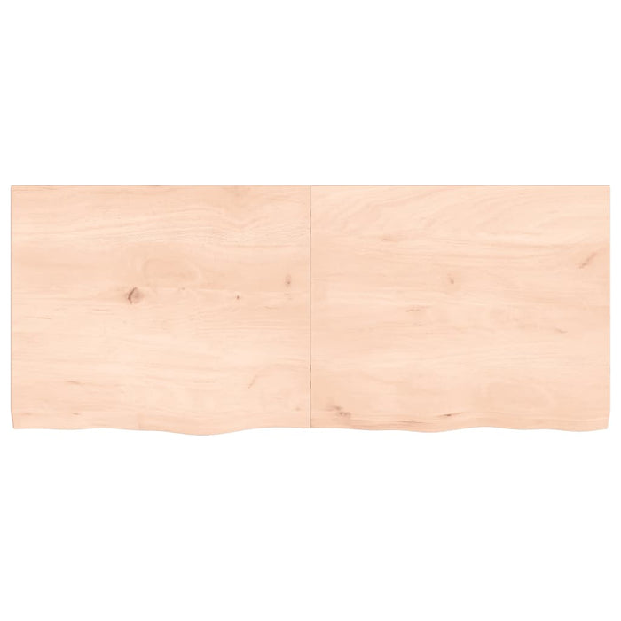 Poliță de perete, 120x50x(2-4)cm, lemn masiv de stejar netratat WALTI