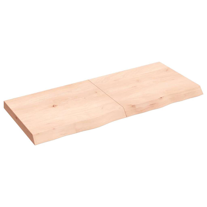 Poliță de perete, 120x50x(2-6)cm, lemn masiv de stejar netratat WALTI