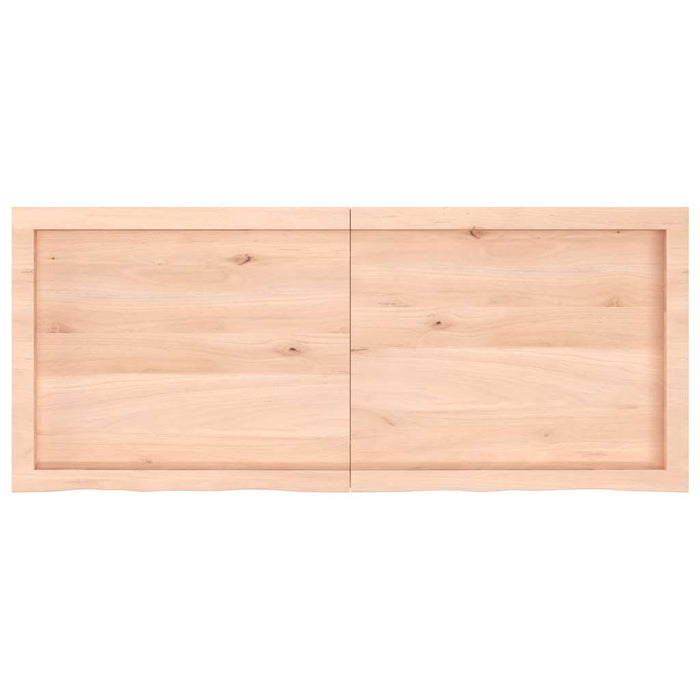 Poliță de perete, 120x50x(2-6)cm, lemn masiv de stejar netratat WALTI