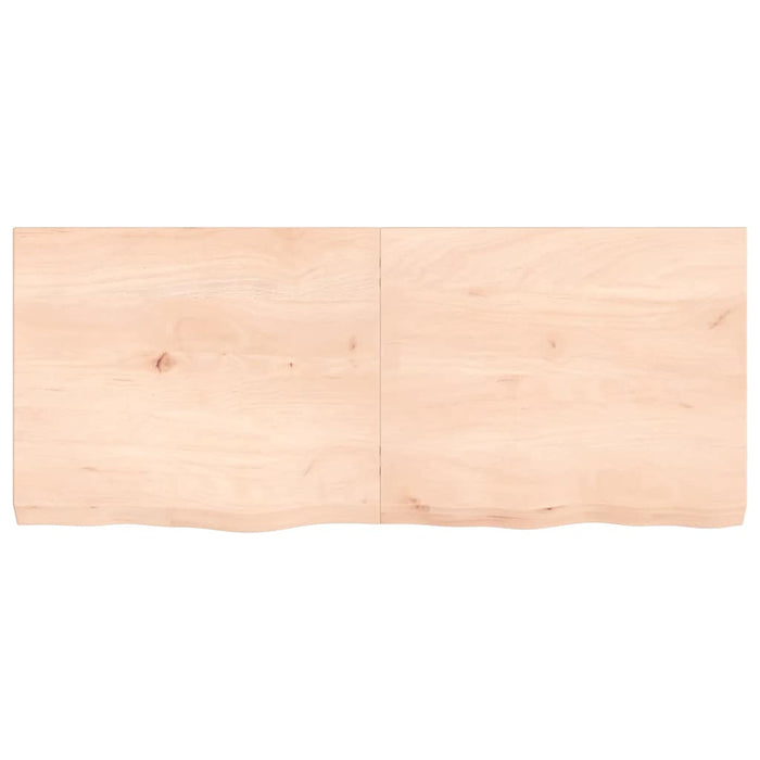 Poliță de perete, 120x50x(2-6)cm, lemn masiv de stejar netratat WALTI