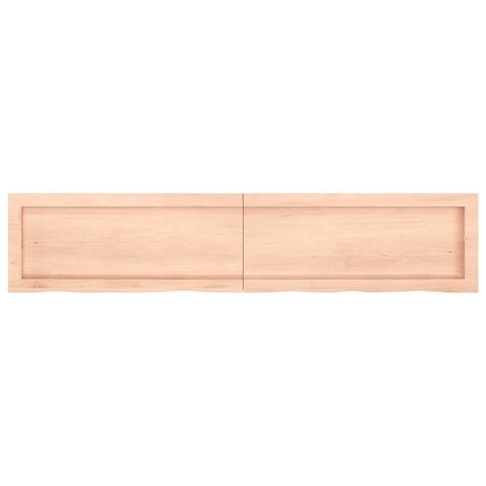 Poliță de perete, 140x30x(2-6)cm, lemn masiv de stejar netratat WALTI