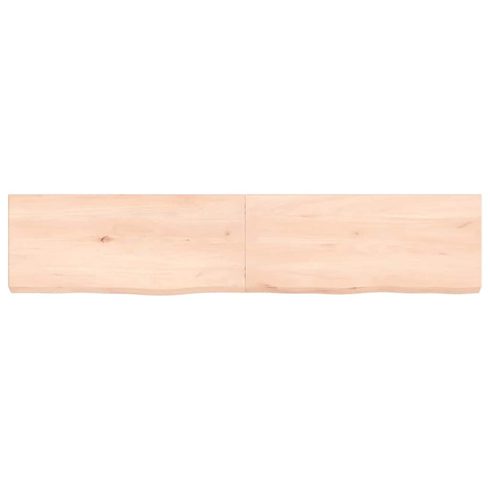 Poliță de perete, 140x30x(2-6)cm, lemn masiv de stejar netratat WALTI