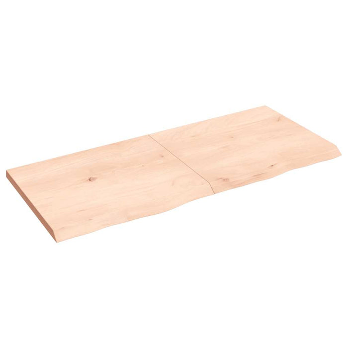 Poliță de perete, 140x60x(2-4)cm, lemn masiv de stejar netratat WALTI