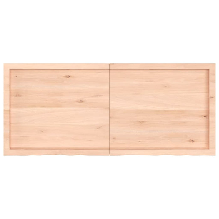 Poliță de perete, 140x60x(2-4)cm, lemn masiv de stejar netratat WALTI
