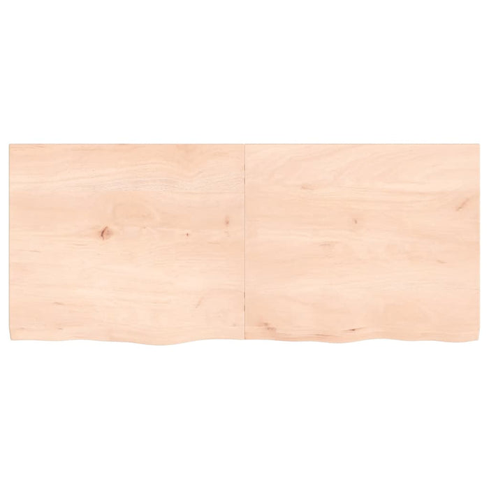 Poliță de perete, 140x60x(2-4)cm, lemn masiv de stejar netratat WALTI