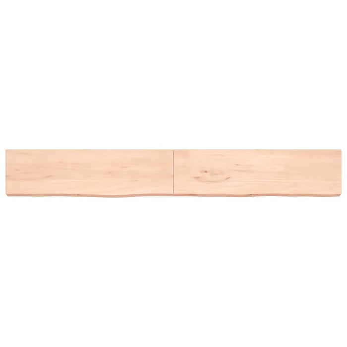 Poliță de perete, 220x30x(2-6)cm, lemn masiv de stejar netratat WALTI