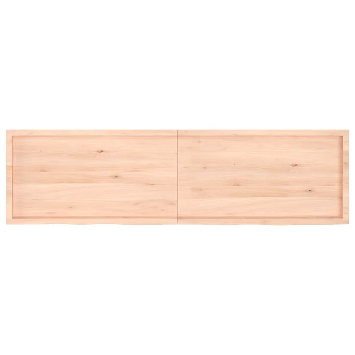 Poliță de perete, 220x60x(2-6)cm, lemn masiv de stejar netratat - WALTI WALTI