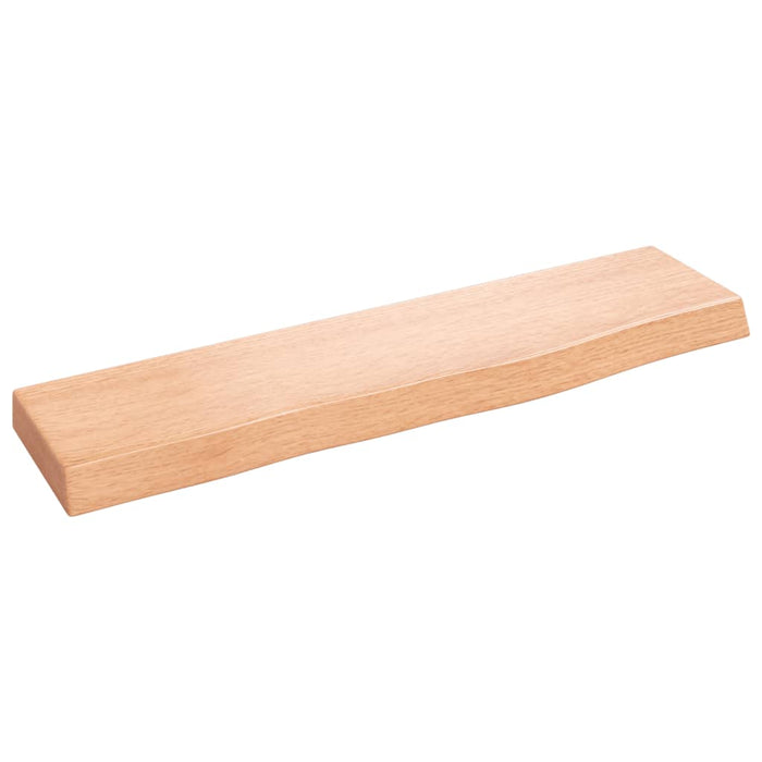 Poliță perete maro deschis 40x10x2 cm lemn masiv stejar tratat WALTI