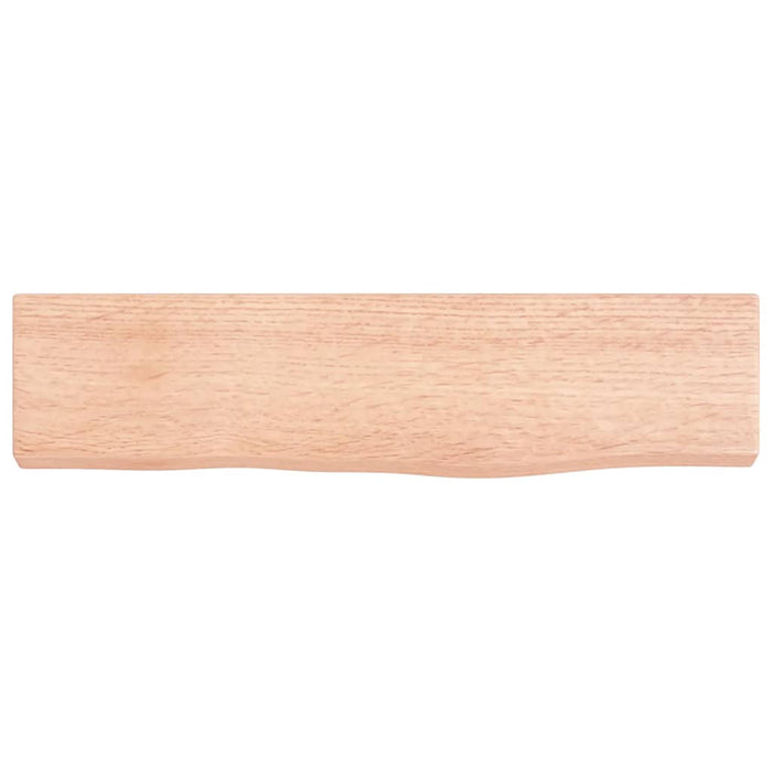 Poliță perete maro deschis 40x10x2 cm lemn masiv stejar tratat WALTI