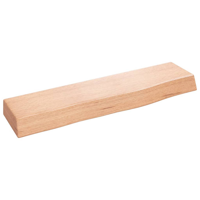 Poliță perete maro deschis 40x10x4 cm lemn masiv stejar tratat - WALTI WALTI