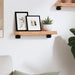 Poliță perete maro deschis 40x10x4 cm lemn masiv stejar tratat - WALTI WALTI