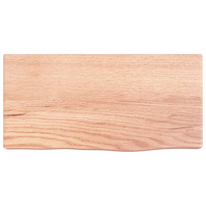 Poliță perete maro deschis 40x20x6 cm lemn masiv stejar tratat - WALTI WALTI